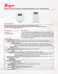 Thumbnail of document Data Sheet - RHP-E/N Wall Mount Humidity/Temperature/Dew Point Transmitter